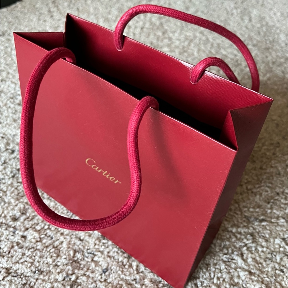 Authentic Small Cartier shopping bag/gift bag